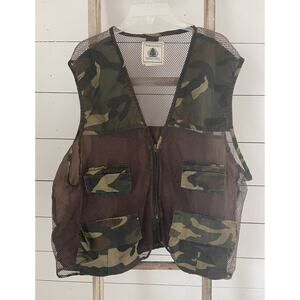 Vintage Northwest Territory Hunting Vest Camouflage Shotgun Pockets Size ?